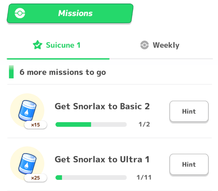 Pokemon Sleep - Suicune Event Missions