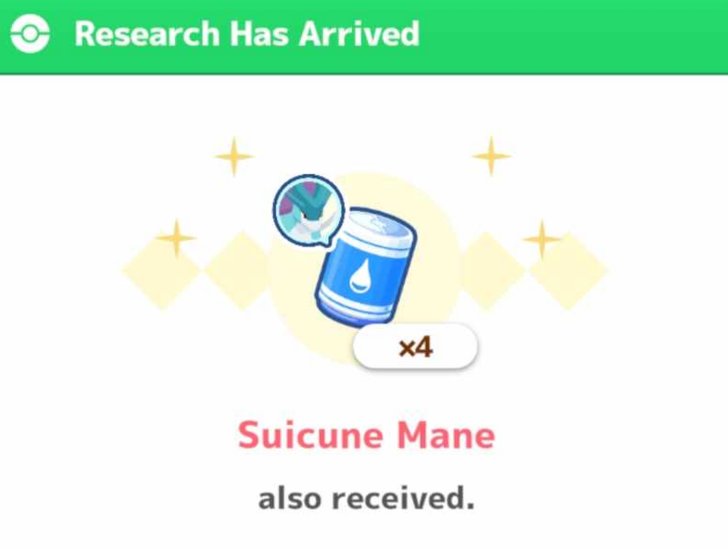 Pokemon Sleep - Suicune Mane from Research Community