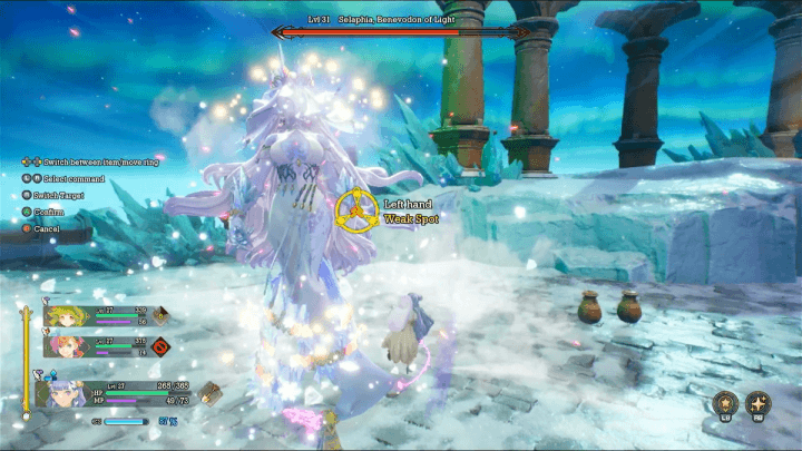 Visions of Mana - Selaphia, Benovodon of Light Boss Guide Weak Spots