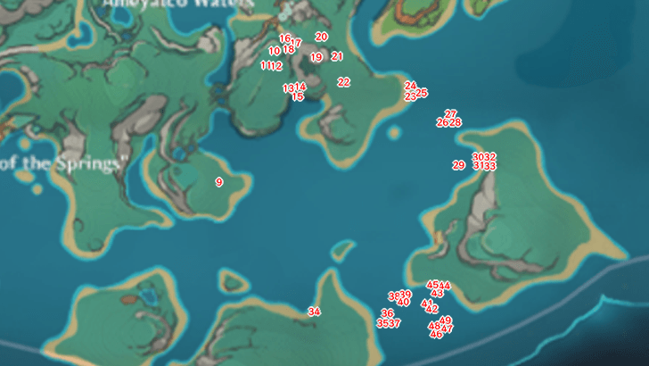 Genshin Impact - Halberd-Crest Bird Map Location South of Natlan, mode;Scale