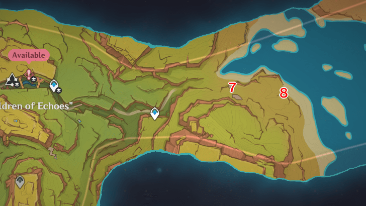 Genshin Impact - Halberd Crest Bird Map Location Entrance of Natlan, mode;scale