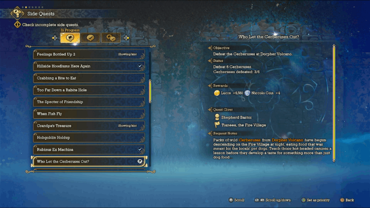 Side Quest with Niccolo Coin Reward