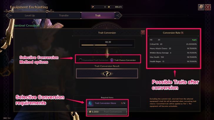 Throne and Liberty - Selective Conversion