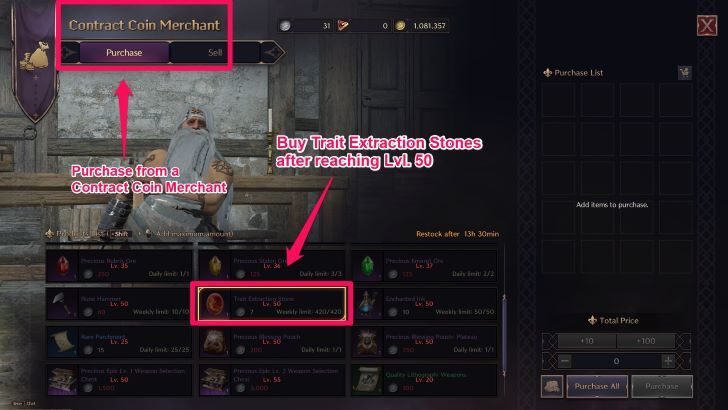 Throne and Liberty - Coin Merchant Extraction Stone