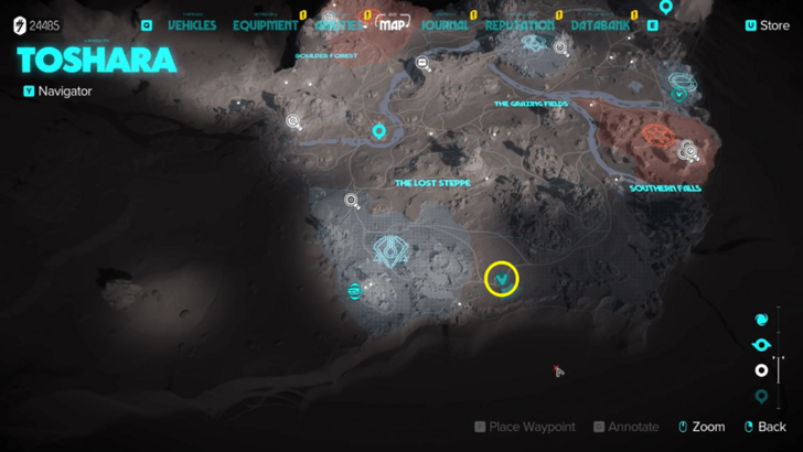 Star Wars Outlaws Getaway Datapad Map