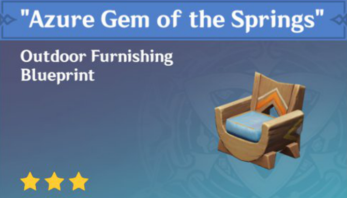 Genshin Impact - How to Get "Azure Gem of the Springs" Furnishing