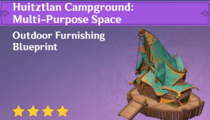 Genshin Impact - How to Get Huitztlan Campground: Multi-Purpose Space Furnishing
