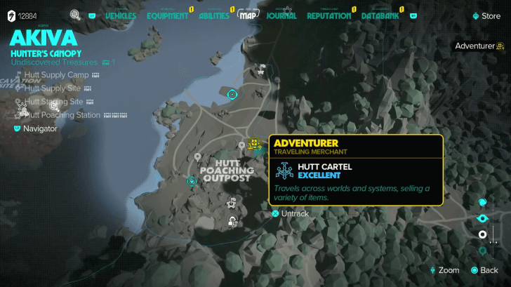 Star Wars Outlaws - Akiva Hutt Cartel Adventurer Map Location