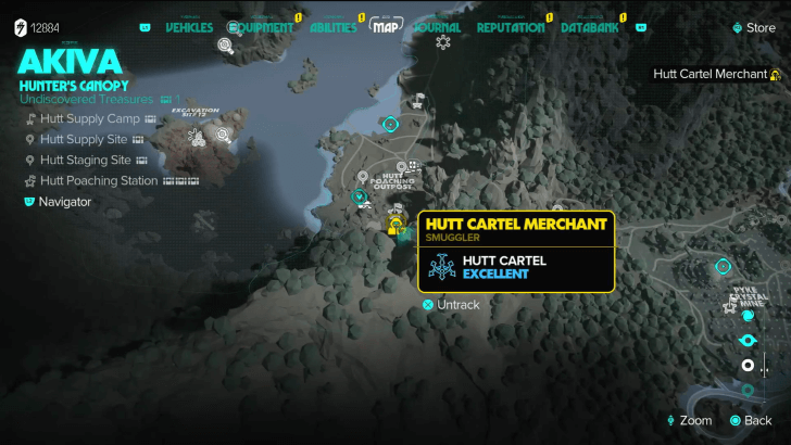 Star Wars Outlaws - Hutt Cartel Merchant Map Location