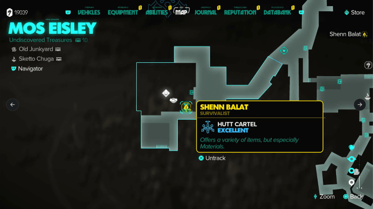 Star Wars Outlaws - Shenn Balat Map Location