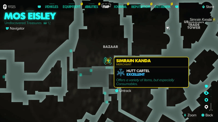 Star Wars Outlaws - Simrain Kanda Map Location