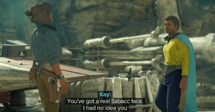 Talk to Lando to complete the quest