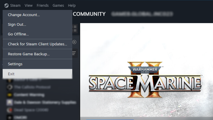 How to Restart Steam