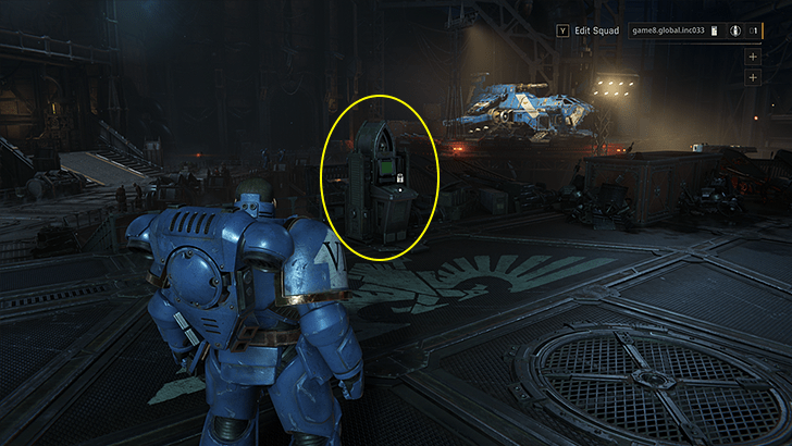 Interact with the Landing Bay Console