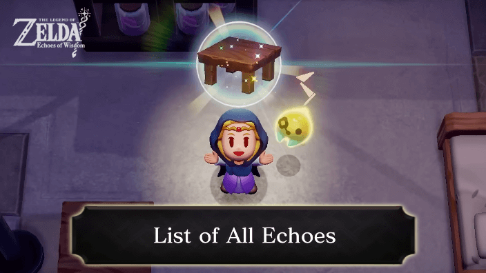 Zelda Echoes of Wisdom List of All Echoes