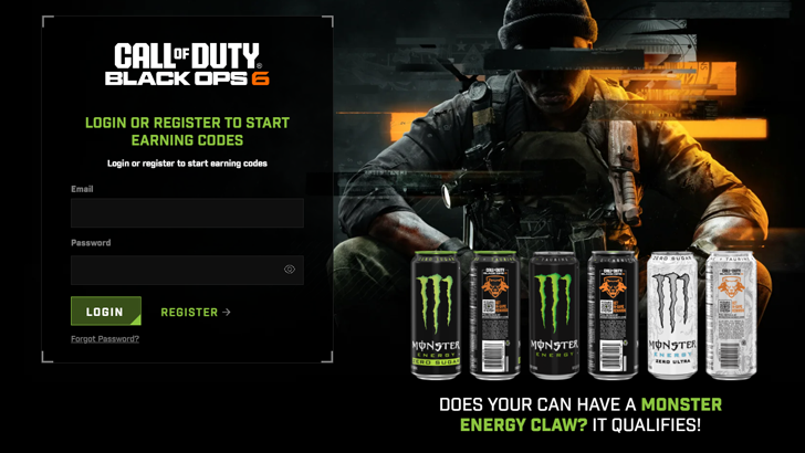 Monster Energy BO6 Promo Website