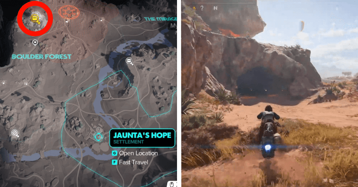 Head to the Fallen Mound in Boulder Forest