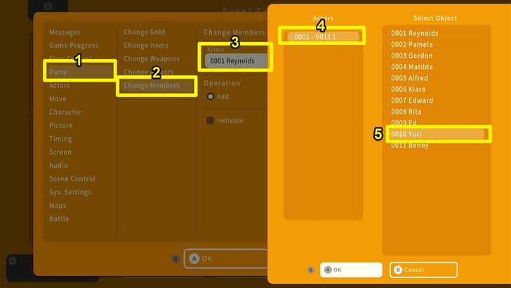 Change members - RPG MAKER WITH