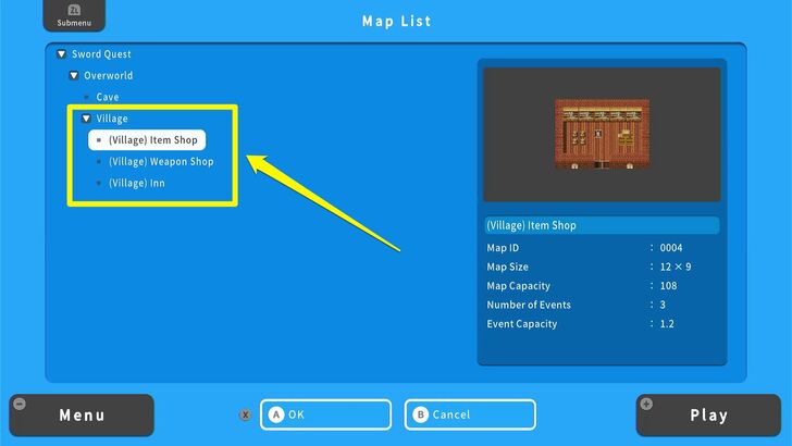 Map List - RPG MAKER WITH
