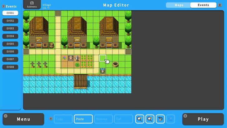 Selecting where the party will be - RPG MAKER WITH