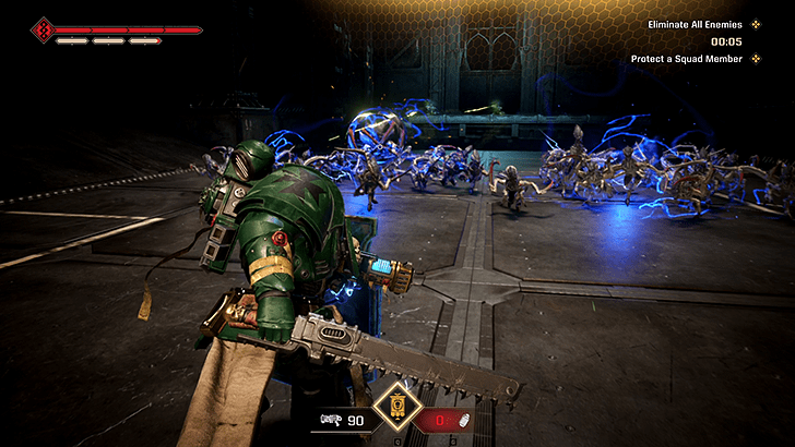 1 Chuck Shock Grenades at the Hormagaunts