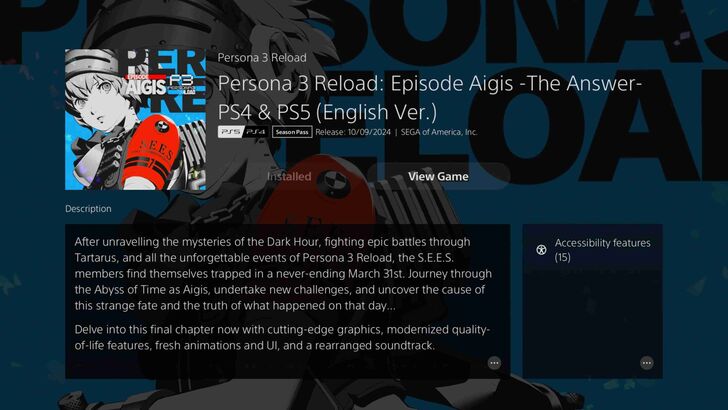 P3R Episode Aigis - PS5 Store