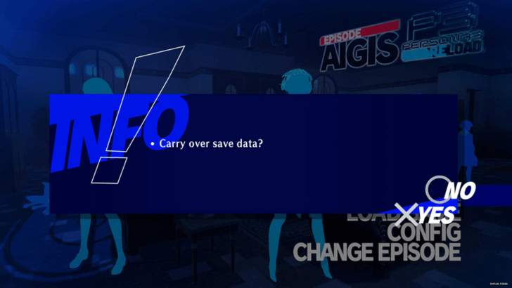 Episode Aigis Carry Over Save Data