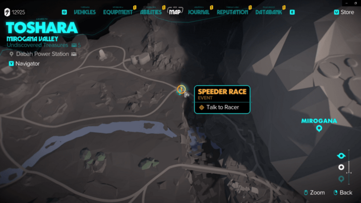 Star Wars Outlaws Speeder Race Mirogana Valley Map