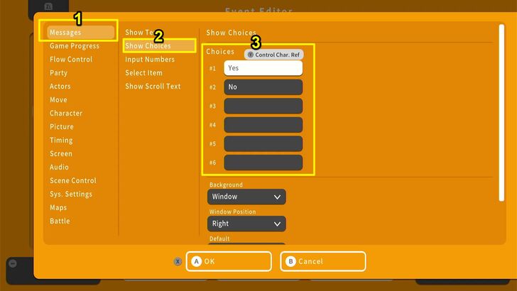 Show Choices - RPG MAKER WITH