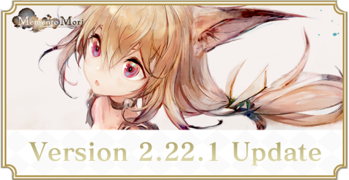 Version 2.22.1 Update Banner - MementoMori