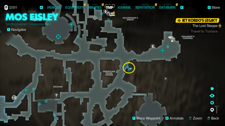 Star Wars Outlaws Fathier Scam Unlock Map