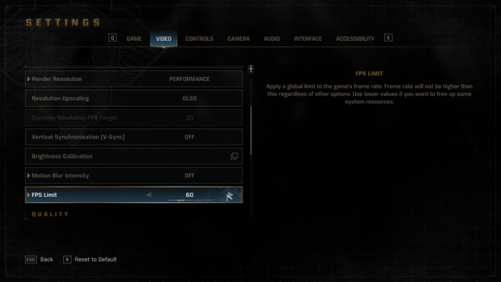 Warhammer 40k Space Marine 2 - Limit FPS