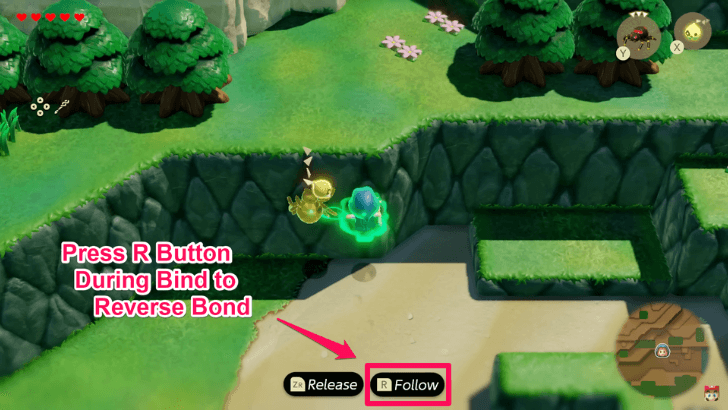 Press R Button During Bind to Reverse Bond