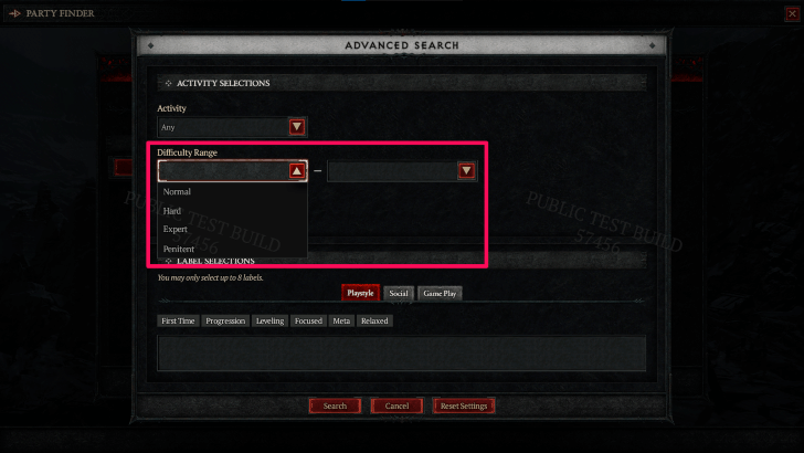 Diablo 4 - Difficulty Range