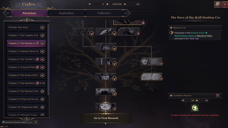 Throne and Liberty - Adventure Quests Chapters