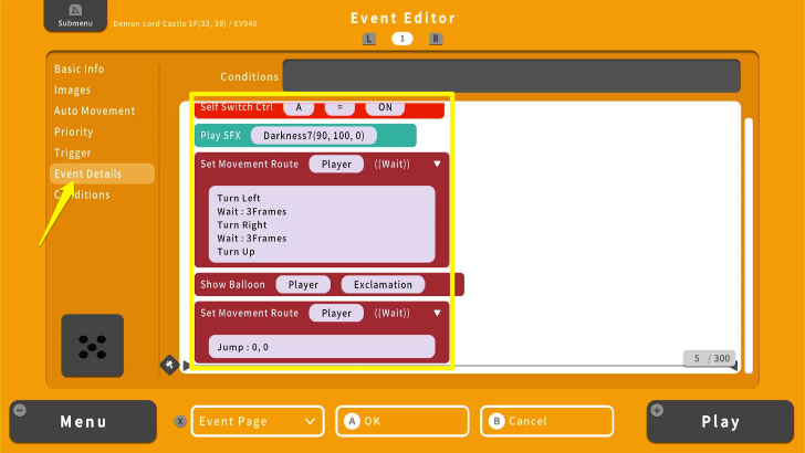 RPG MAKER WITH Event Details