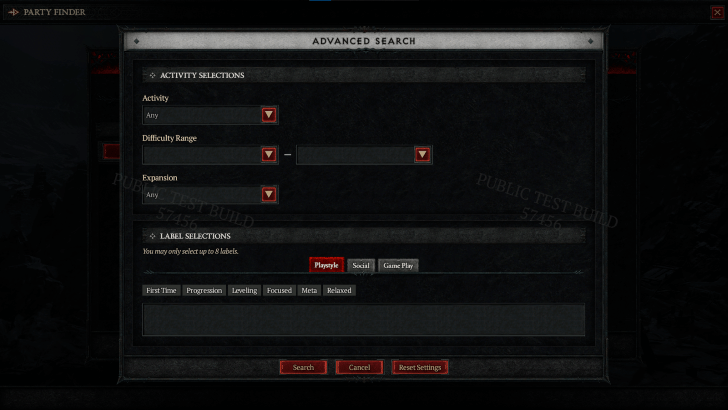 Diablo 4 - Advanced Search