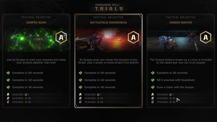 Warhammer 40k Space Marine 2 - Armoring Hall Trials