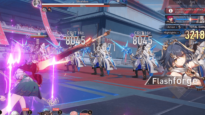 HSR - Gigantus Shieldus Knockout Match - Deal Counters Against Enemies