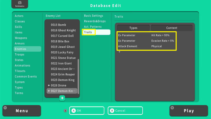 RPG MAKER WITH Traits