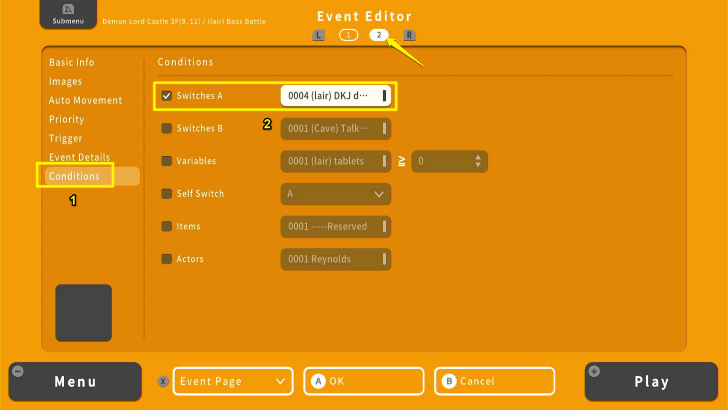 RPG MAKER WITH Conditions