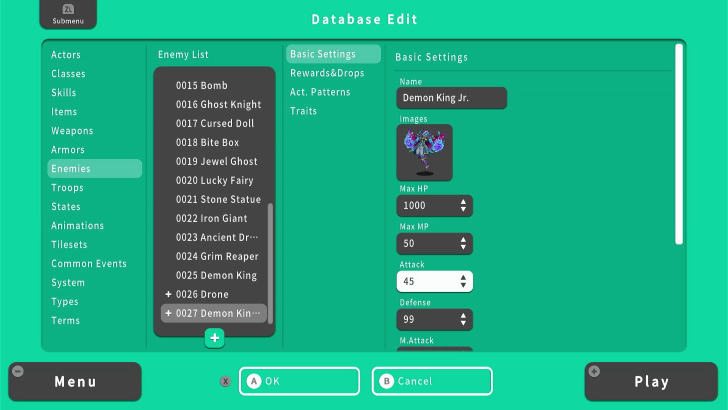 RPG MAKER WITH Basic Settings