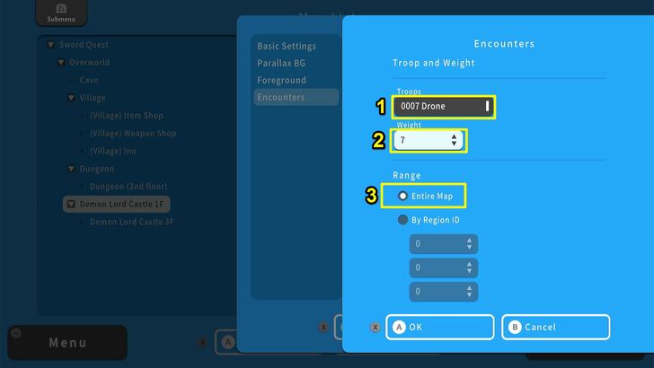 Enemy encounter weight - RPG MAKER WITH