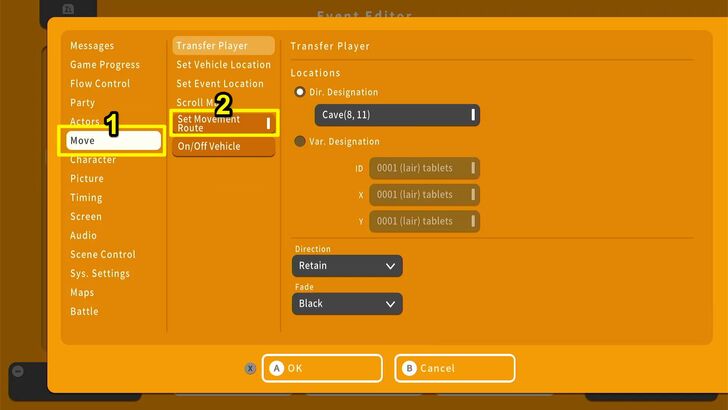 Set walking animation - RPG MAKER WITH