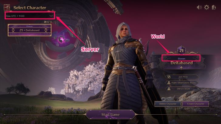 Throne and Liberty - Character Selection