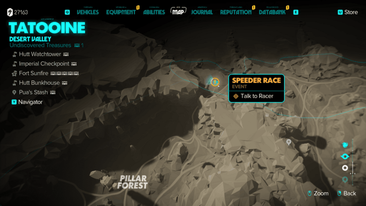 Star Wars Outlaws Speeder Race Desert Valley 2 Map