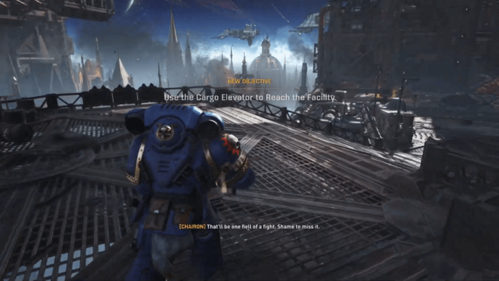 Warhammer 40k Space Marine 2 - Use Cargo Elevator