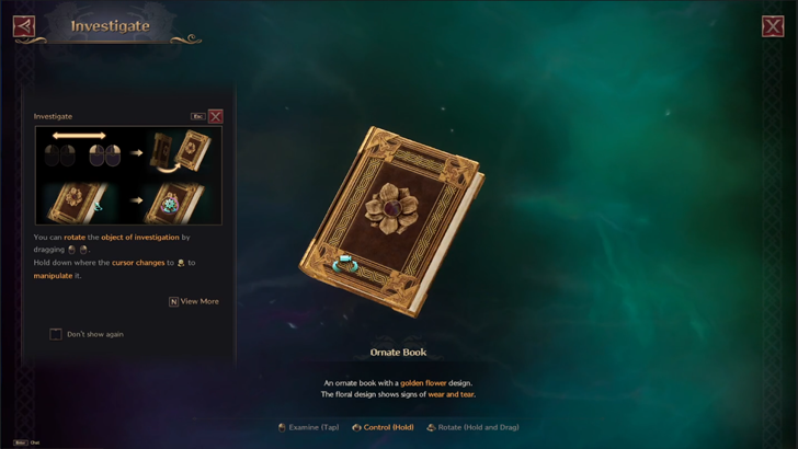 Center the Ornate Book