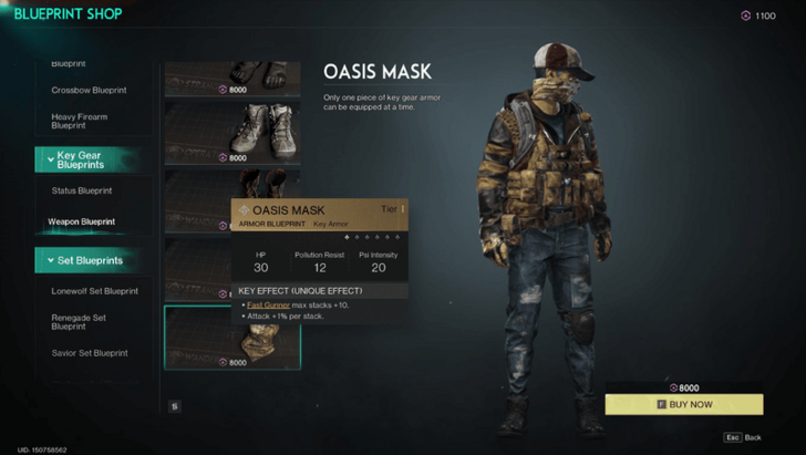 Once Human - Oasis Mask Fast Gunner Build