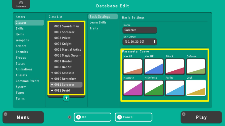 RPG MAKER WITH Stat Variety